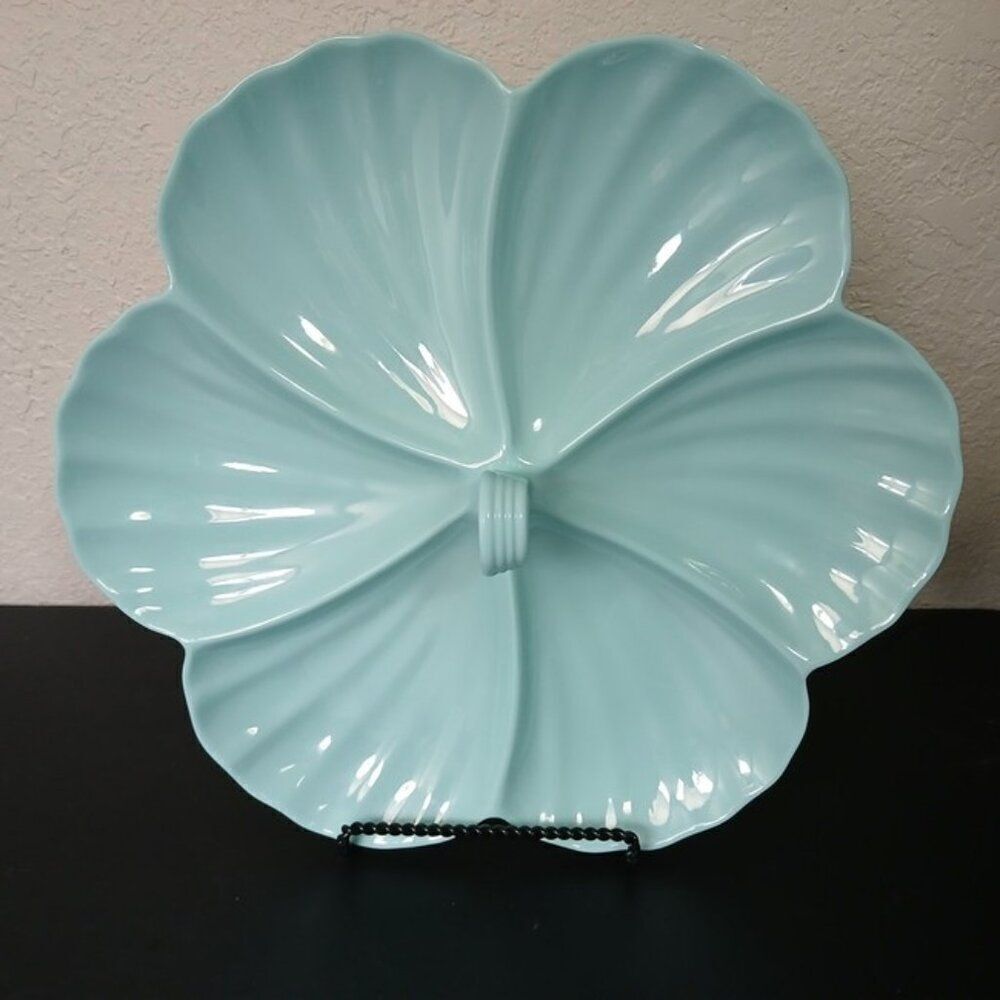 NWT - Tommy Bahama Melamine Hibiscus Teal Serving Tray